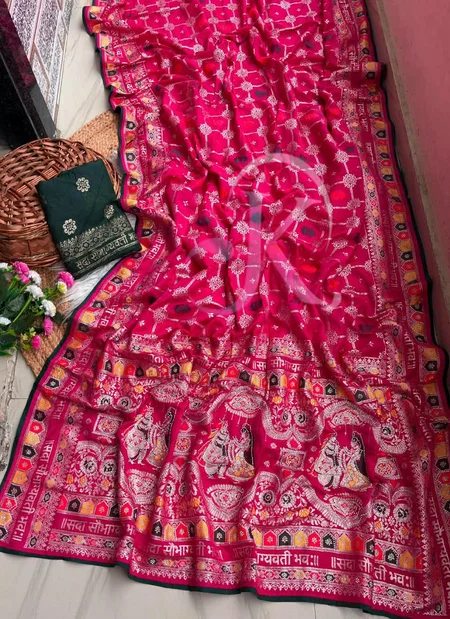 JK 198 dola silk Sada Saubhagyavati Bhava saree collections
